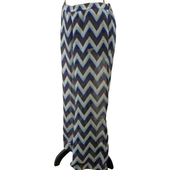 Heart Soul Womens Geometric Palazzo Pants Size L Lined Waistband - Picture 2 of 12